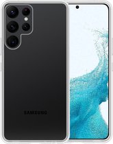Hoesje Geschikt voor Samsung S22 Ultra Hoesje Siliconen Case Hoes - Hoes Geschikt voor Samsung Galaxy S22 Ultra Hoes Cover Case - Transparant