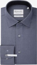 Donkerblauw Birdseye overhemd (Extra lange mouwen)-boordmaat: 39/7