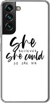 Coque Samsung Galaxy S22 - Femme - Citations - Force - Siliconen