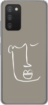 Geschikt voor Samsung Galaxy A53 5G hoesje - Lippen - Abstract - Line art - Siliconen Telefoonhoesje