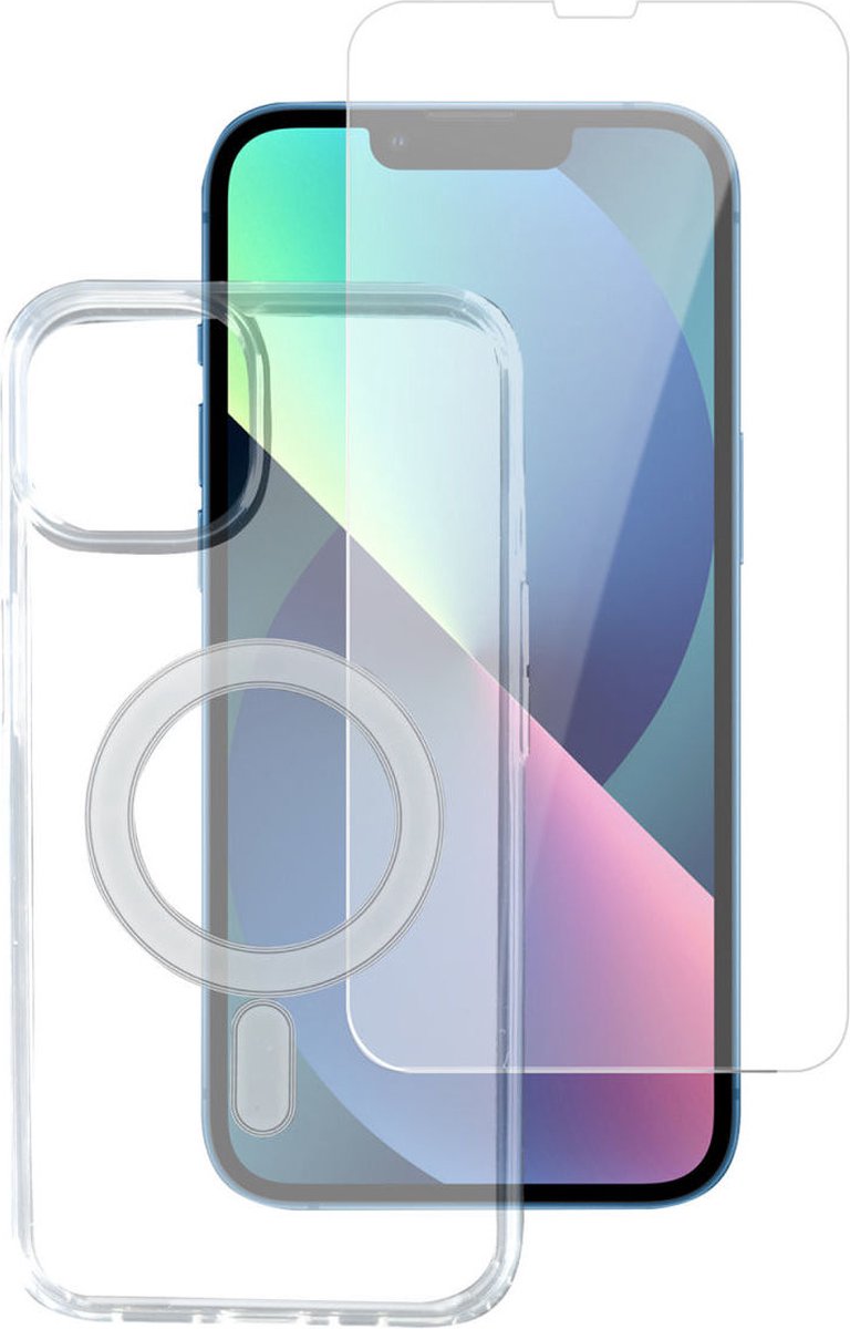 4smarts iPhone 13 Pro TPU Hoesje Geschikt voor magnetische ring + Screen Protector met Frame