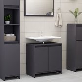 vidaXL Badkamerkast 60x33x58 cm spaanplaat grijs