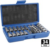 20 Pcs - 1/2 " Drive Diepe - Impact Dopsleutel Set - Drive Metrische Wrench Socket - Impact Dop - Pneumatische Sleutel - Hoof Band Removal Tools