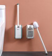 2-Pack Seephen Flexibele Wc Borstel met Houder Luxe Borstel - Vrijstaand of Hangend - Inclusief Ophangsysteem - Toiletborstel - Siliconen - zonder te boren