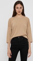 VERO MODA T-SHIRT KORTE MOUW TAUPE M