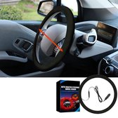 Supera® Stuurverwarming Auto - Stuurverwarming Stuurhoes - Hoes voor Autostuur - Steering Wheel Cover Heated - Verwarmde Stuurhoes 12V - Zwart