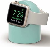 Silicone Circle Design Standaard Voor geschikt voor Apple Watch series - Mintgroen | Watchbands-shop.nl