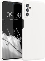 kwmobile telefoonhoesje voor Samsung Galaxy M52 5G - Hoesje met siliconen coating - Smartphone case in mat wit