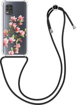 kwmobile telefoonhoesje voor Xiaomi Mi 10 Lite (5G) - Hoesje met koord in poederroze / wit / transparant - Back cover voor smartphone