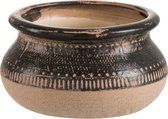 Bloempot | keramiek | bruin | 19.5x19.5x (h)11.5 cm