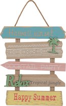 Plakkaat | hout | fuchsia | 48x30x (h)3.5 cm
