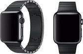 RVS zwart metalen bandje / armband voor de Geschikt voor Apple Watch / geschikt voor Apple Watch 38mm - 40mm met vlindersluiting