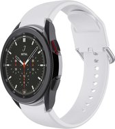 Samsung Galaxy Watch 4 - Luxe Silicone Bandje - Wit - Small - 20mm
