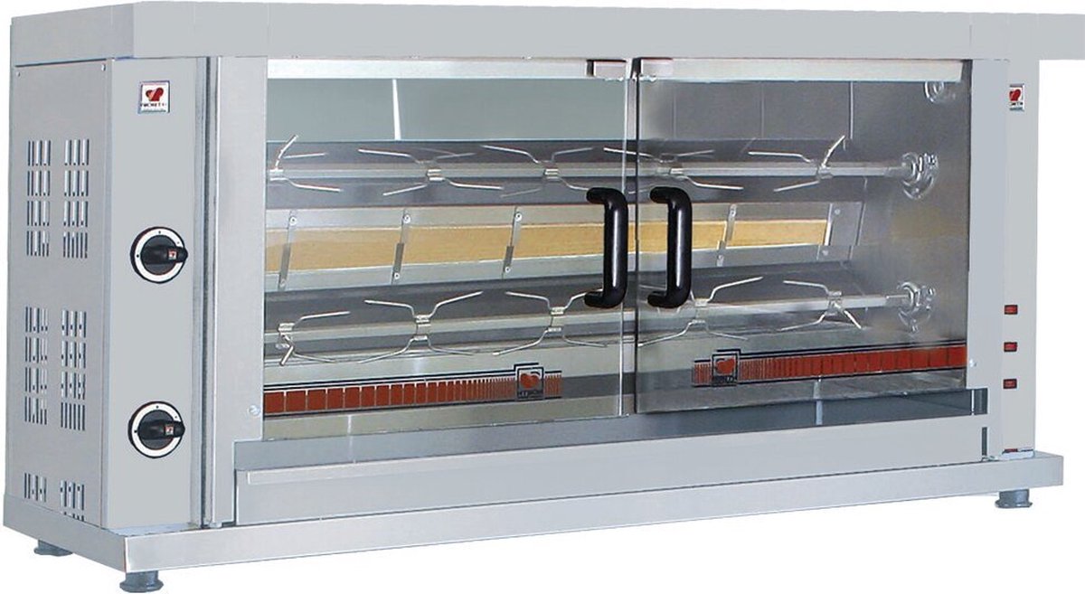 Gas Kippengril - 2 Spitten - CombiSteel 7472.0020 - Horeca