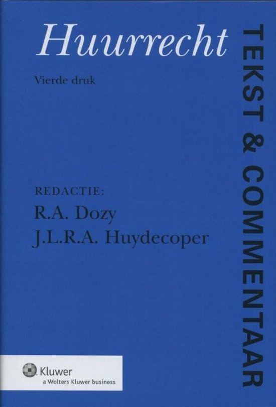 Tekst & Commentaar: Huurrecht - cover