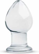 Ronde Glazen Buttplug - Transparant - Gildo Doorzichtig Glas