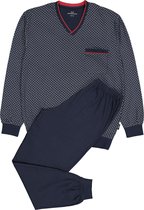 Gotzburg heren pyjama - blauw met rood en wit dessin - Maat: XL