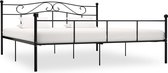 Decoways - Bedframe metaal zwart 180x200 cm