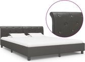 Decoways - Bedframe kunstleer grijs 180x200 cm