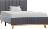 Decoways - Bedframe stof lichtgrijs 90x200 cm