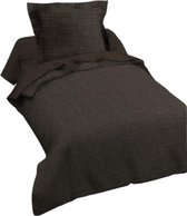 Dekbedovertrek Uni chiné taupe flanel