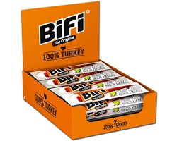 BiFi Turkey - Kalkoen salami stick - Ideale Vlees Snack - voor Tussendoor, Onderweg of in de Lunchtrommel - 24x20g