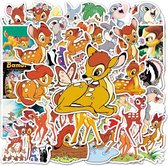 50x Bambi en Vriendjes Stickers - Bambi, Stampertje en meer vriendjes - Kinderstickers - Dierenstickers voor op de fiets, beker, laptop, schoolspullen, kamer, etc - School - Kinder