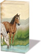 Ambiente - Horses - Papieren zakdoeken - 6 pakjes
