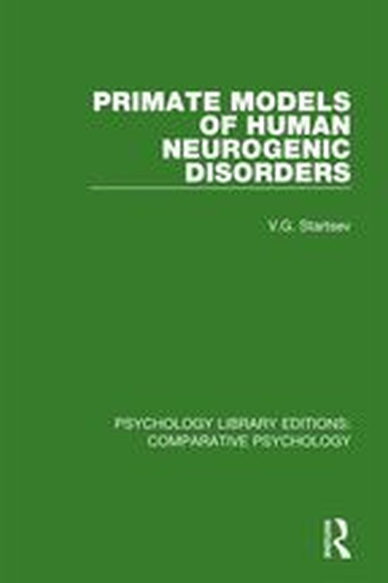 Psychology Library Editions: Comparative Psychology - Primat ... - cover