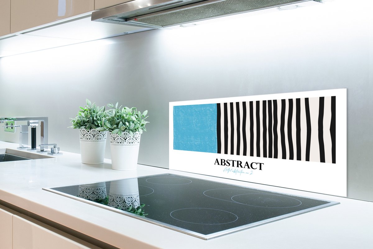 KitchenYeah© Spatscherm Keuken 60x40 cm Kookplaat Achterwand Beschermer Muur Spatwand Fornuis Aluminium Hittebestendig - Zwart - Graniet - Design - Steen