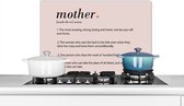 Spatscherm keuken 70x50 cm - Kookplaat achterwand Mama definitie - Woordenboek - Moeder - Quotes - Spreuken - Muurbeschermer - Spatwand fornuis - Hoogwaardig aluminium