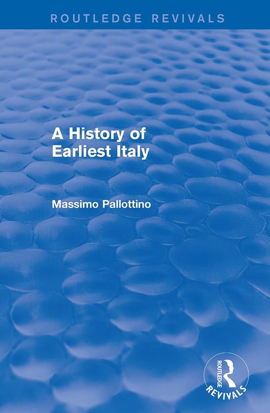 A History of Earliest Italy - cover
