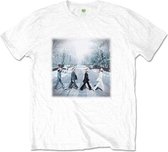 The Beatles Heren Tshirt -M- Abbey Christmas Wit