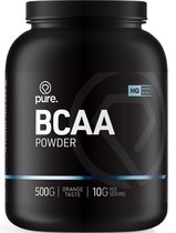 PURE BCAA Powder - orange - 500gr - aminozuren - instant oplosbaar