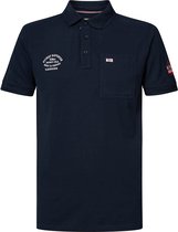 Petrol Industries - Heren Sportieve polo - Blauw - Maat XL