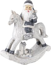 Decoratie Beeld Hobbelpaard 13*6*17 cm Zilverkleurig Kunststof Kerst Decoratief Figuur Decoratieve Accessoires Woonaccessoires