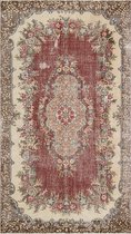 Vintage handgeweven vloerkleed - tapijt - Roza 297 x 171