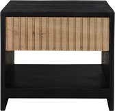 Piano collection 1 drawer mango wood side table 50x50x42-pcet001nat