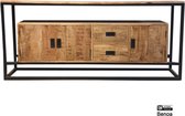 Dressoir industrieel | len | Mangohout | Mango | naturel | 180 x 40 x 80(h) cm