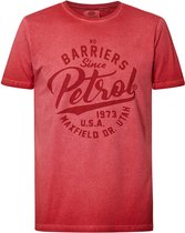 Petrol Industries - Heren Zomers T-shirt - Rood - Maat XXL