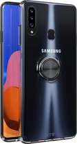 Atb Samsung A20S Hoesje Transparant met Ring en Magneet ATBRGA20S