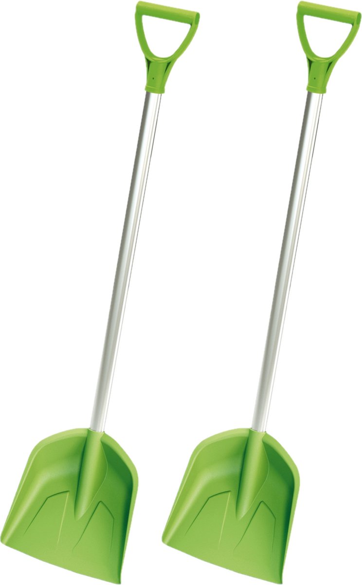 Lot De 2 Pelles à Neige Sans Manche 38x47.5 Cm - Bord Aluminium, Lame Plastique, Robuste