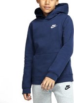 Nike - Sportswear Club Hoodie - Trui Kids - 116 - 128 - Blauw
