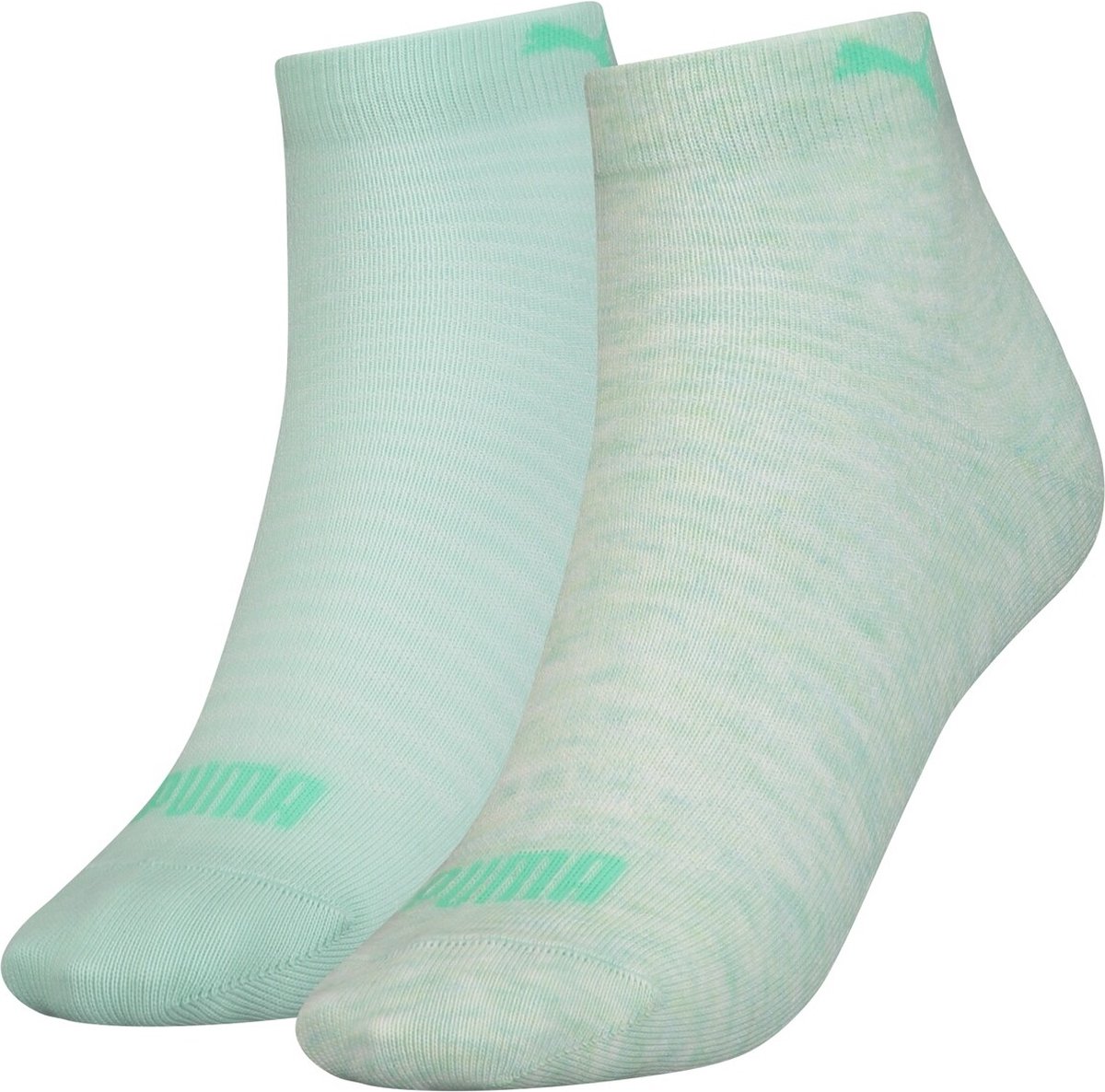 Puma Quarter 2 Pair Women Mintgroene Enkelsokjes 35 38