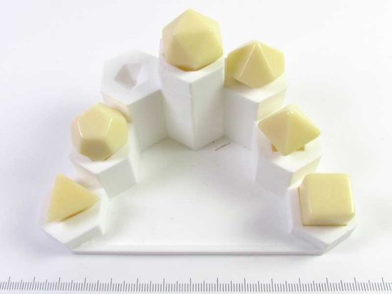 Afbeelding van het spel 6 piece blank polydice set - Ivory
