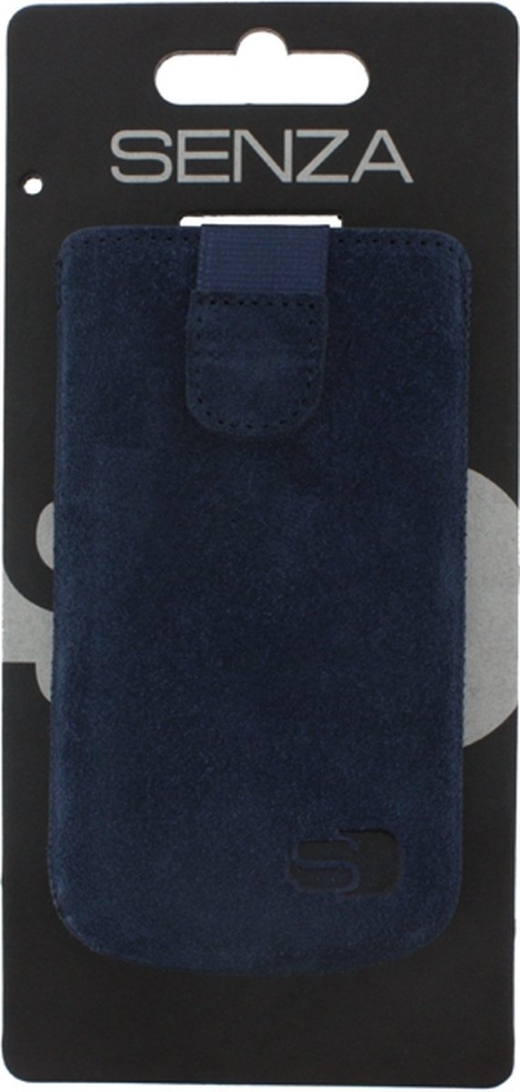 Hoesje - Senza - Slide Serie - Echt Leer Insteekhoes - Intense Blue - Hoesje Geschikt Voor op Prijzenvolger.com