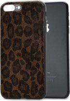 Apple iPhone 8 Plus Hoesje - Mobilize - Gelly Serie - TPU Backcover - Dark Brown Leopard - Hoesje Geschikt Voor Apple iPhone 8 Plus