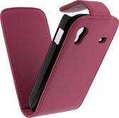 Samsung Galaxy Ace Hoesje - Xccess - Serie - Kunstlederen Flipcase - Roze - Hoesje Geschikt Voor Samsung Galaxy Ace