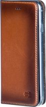 Apple iPhone 7 Plus Hoesje - Senza - Desire Serie - Echt Leer Bookcase - Burned Cognac - Hoesje Geschikt Voor Apple iPhone 7 Plus