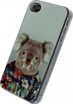 Apple iPhone 4S Hoesje - Xccess - Metal Plate Serie - Aluminium Backcover - Funny Koala - Hoesje Geschikt Voor Apple iPhone 4S
